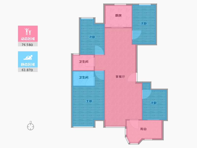 浙江省-嘉兴市-秋江花苑-129.63-户型库-动静分区