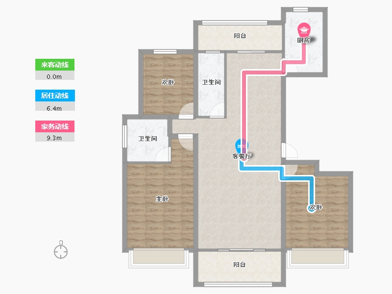 浙江省-嘉兴市-嘉华春晓-114.17-户型库-动静线