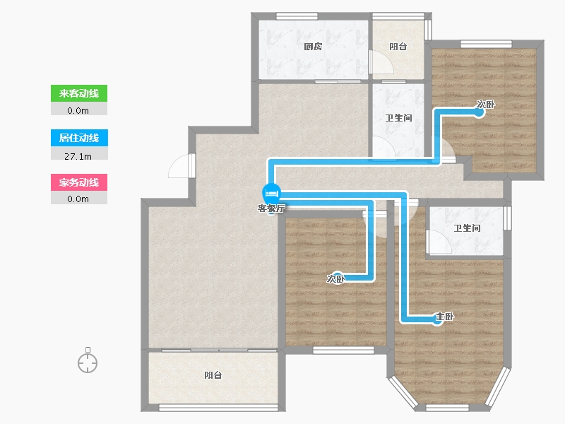 浙江省-嘉兴市-锦绣庄园-116.34-户型库-动静线