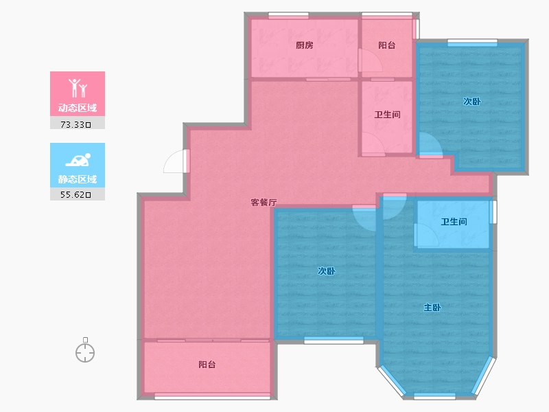 浙江省-嘉兴市-锦绣庄园-116.34-户型库-动静分区