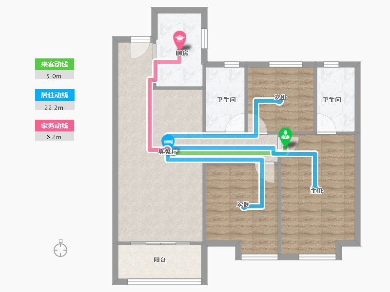 湖北省-武汉市-金地悦江时代骊湾-86.00-户型库-动静线