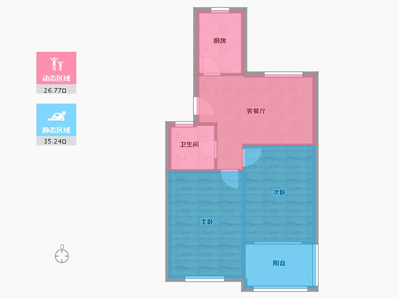 江苏省-无锡市-新桥花园-56.14-户型库-动静分区