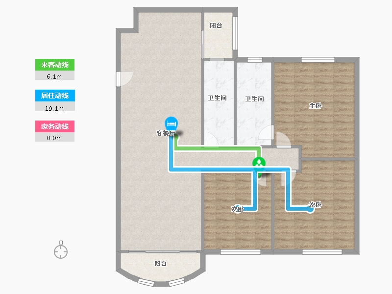 江苏省-无锡市-宝城花园-122.99-户型库-动静线