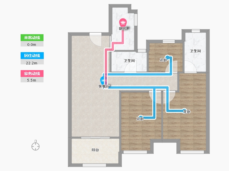 江苏省-无锡市-蓝光雍锦里-86.00-户型库-动静线