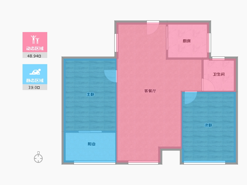 浙江省-嘉兴市-云东公寓-80.99-户型库-动静分区