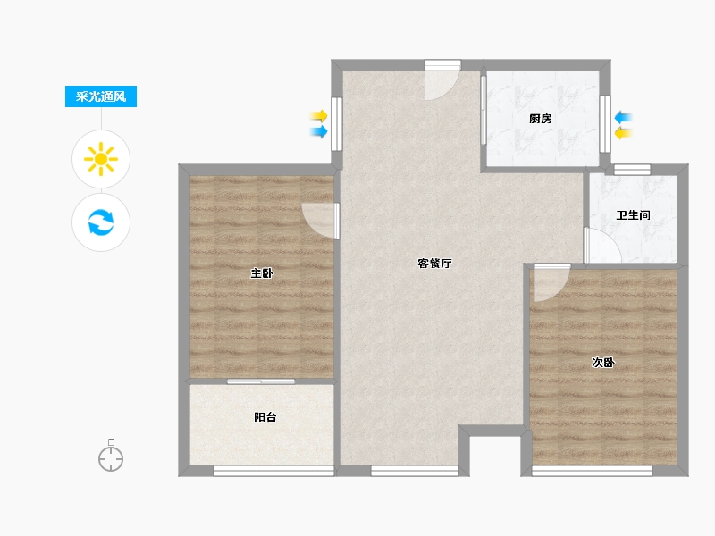 浙江省-嘉兴市-云东公寓-80.99-户型库-采光通风