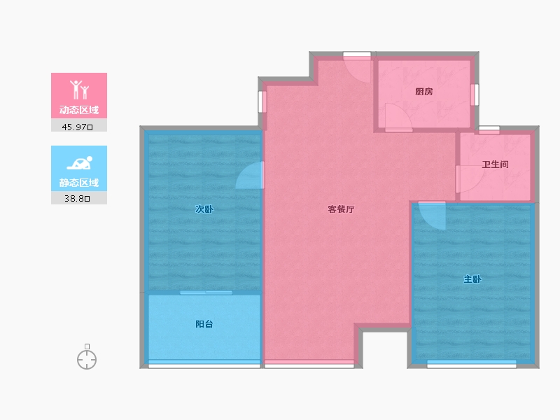 浙江省-嘉兴市-云东公寓-77.80-户型库-动静分区