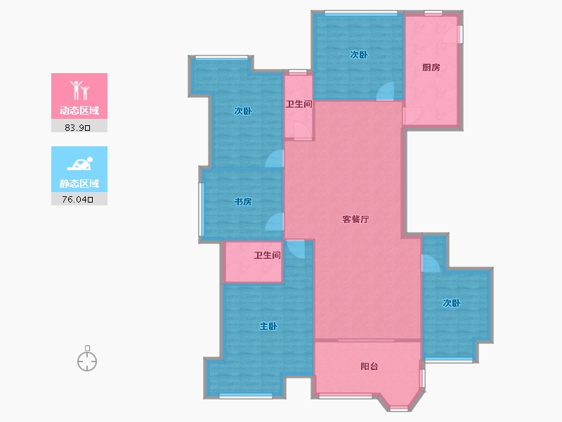 浙江省-嘉兴市-秋江花苑-147.22-户型库-动静分区