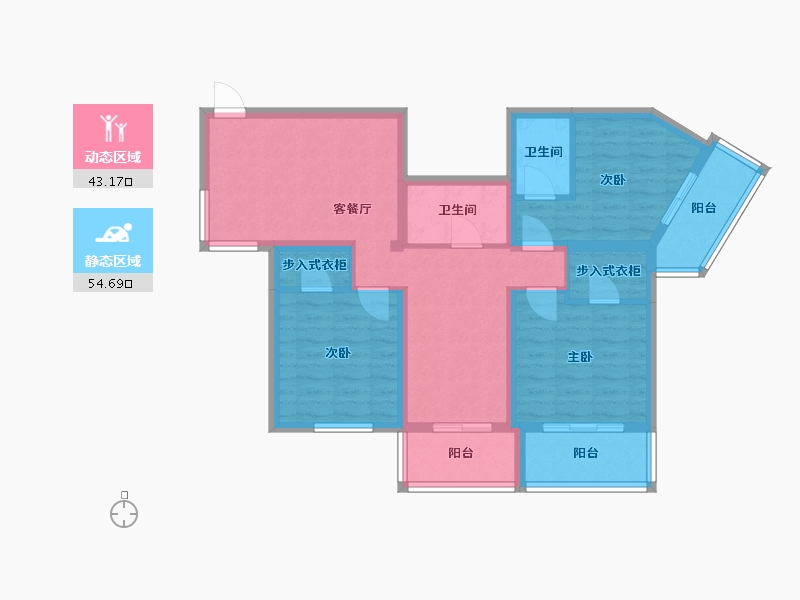 北京-北京市-八角南里小区-94.12-户型库-动静分区