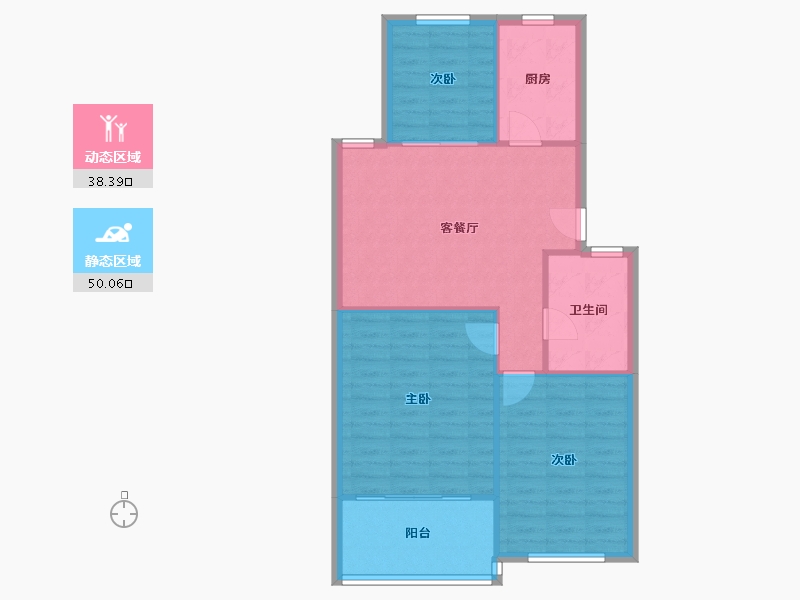 江苏省-无锡市-新桥花园-81.25-户型库-动静分区