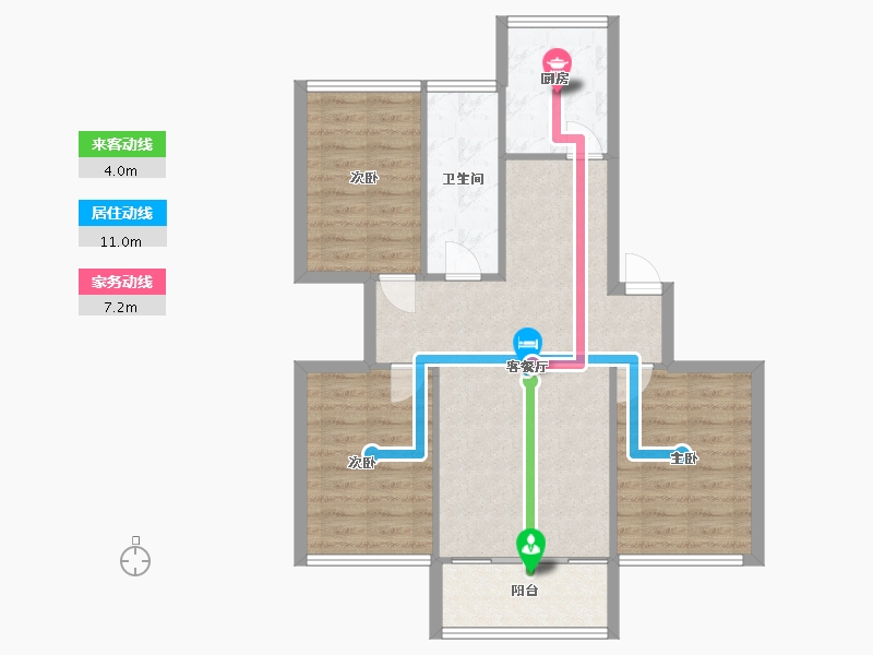 陕西省-咸阳市-秦宝小区东区-78.00-户型库-动静线