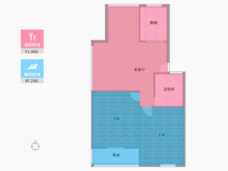 江苏省-无锡市-新桥花园-89.72-户型库-动静分区