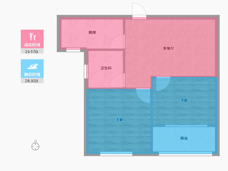 江苏省-无锡市-新惠家园-53.03-户型库-动静分区