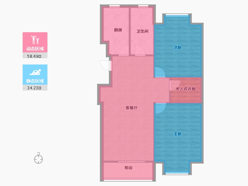 江苏省-无锡市-新惠家园-84.99-户型库-动静分区