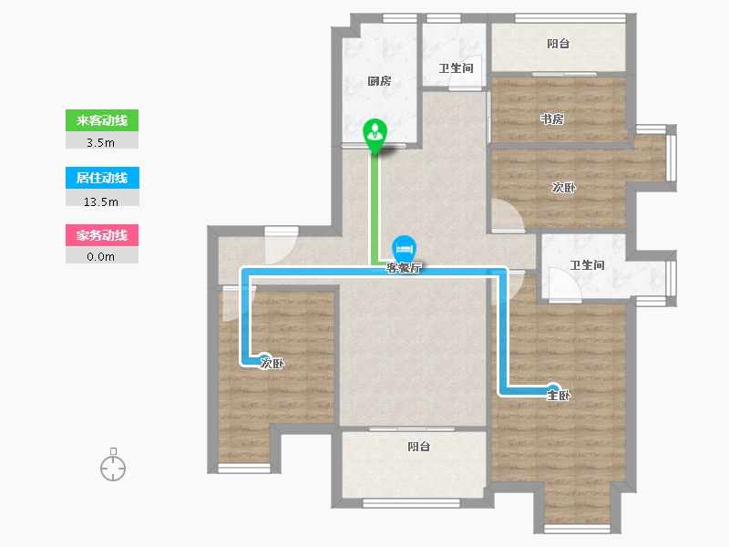 江苏省-无锡市-蓝光雍锦里-100.00-户型库-动静线