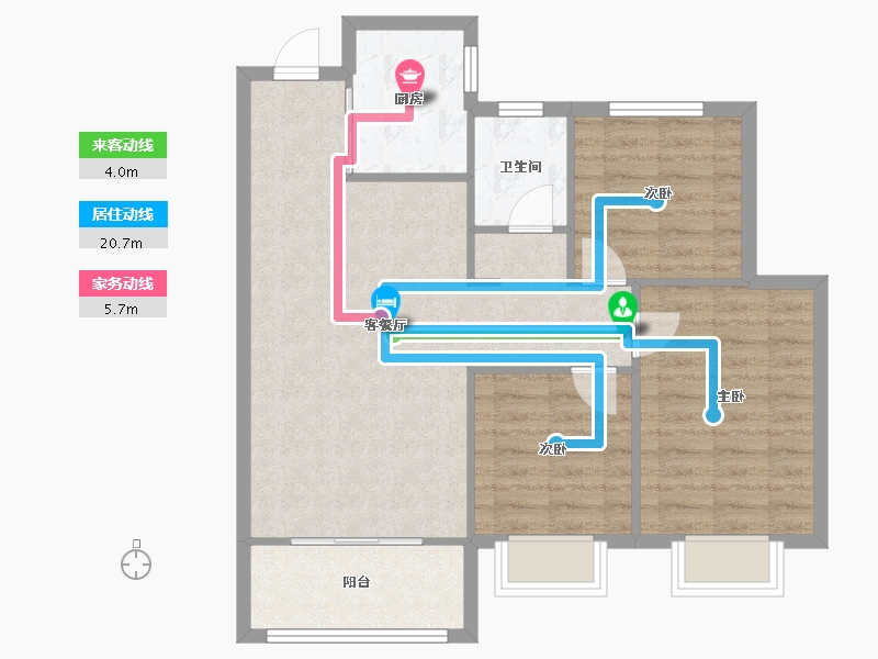 江苏省-宿迁市-人和小区-76.31-户型库-动静线