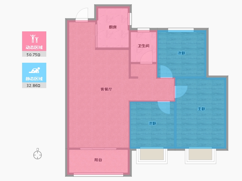 江苏省-宿迁市-人和小区-76.31-户型库-动静分区