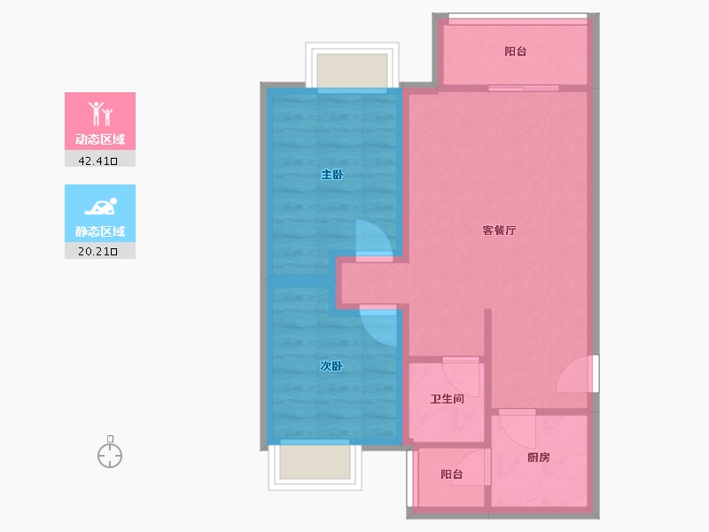 四川省-成都市-东方新城（二期）-55.36-户型库-动静分区