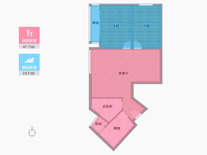 北京-北京市-垡头翠成馨园-69.18-户型库-动静分区