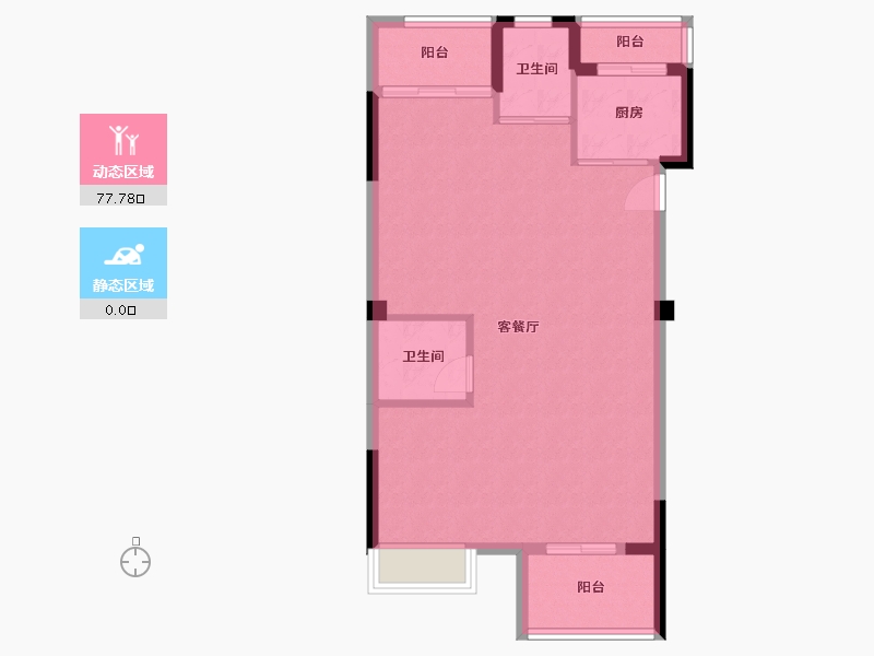 福建省-宁德市-福安碧桂园天汇-71.20-户型库-动静分区