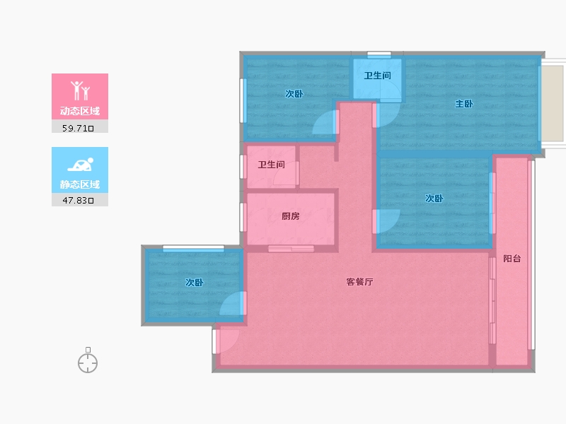 河南省-安阳市-邺南揽月台-125.00-户型库-动静分区