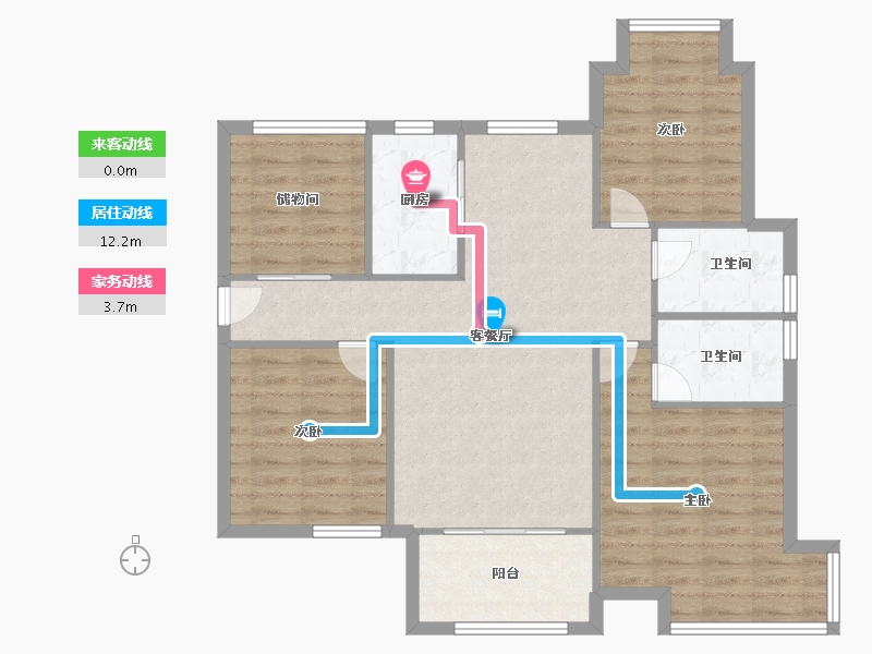 浙江省-嘉兴市-秋江花苑-94.00-户型库-动静线