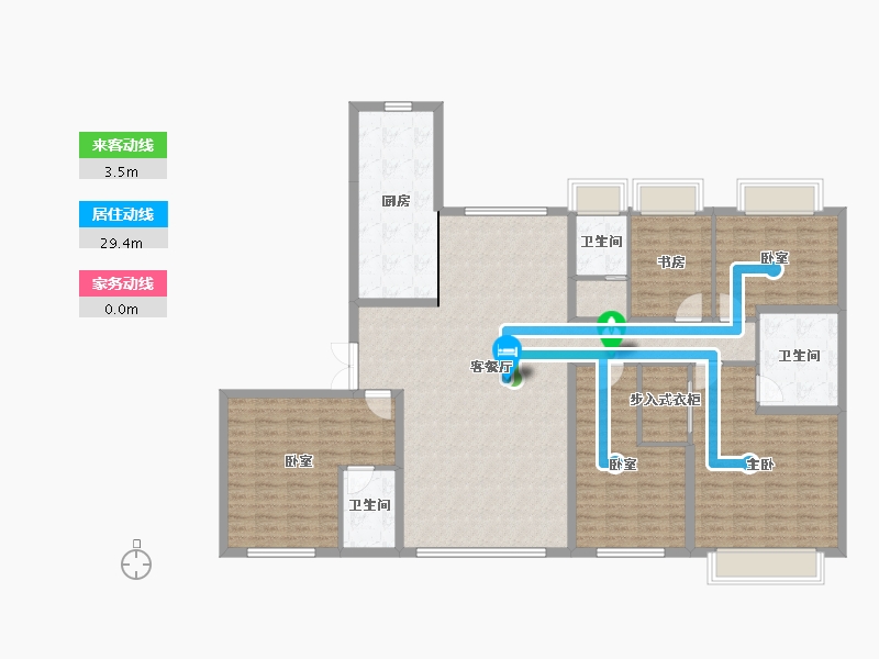 湖南省-郴州市-资兴碧桂园-156.04-户型库-动静线