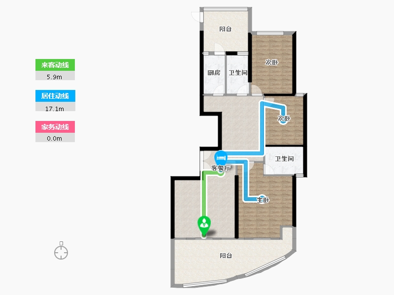 广东省-潮州市-海逸壹号-135.78-户型库-动静线