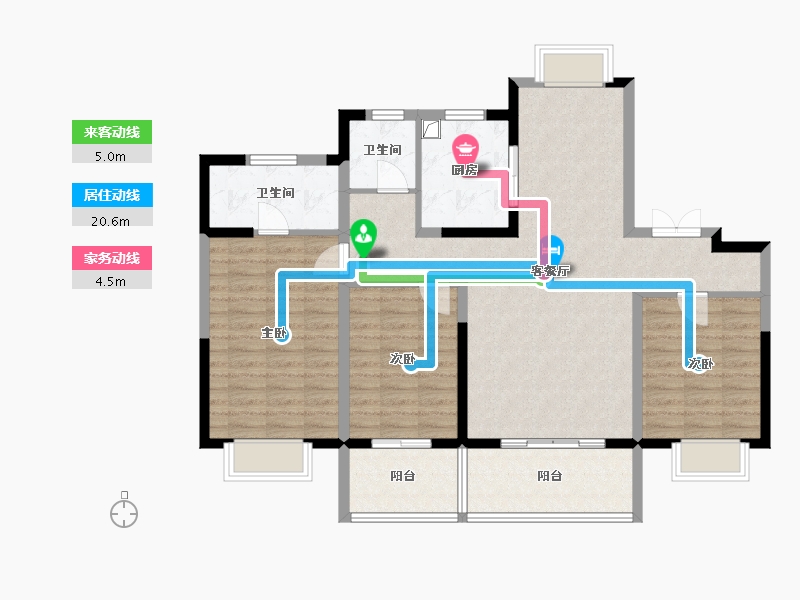 江苏省-盐城市-悦达香溪水岸-107.00-户型库-动静线