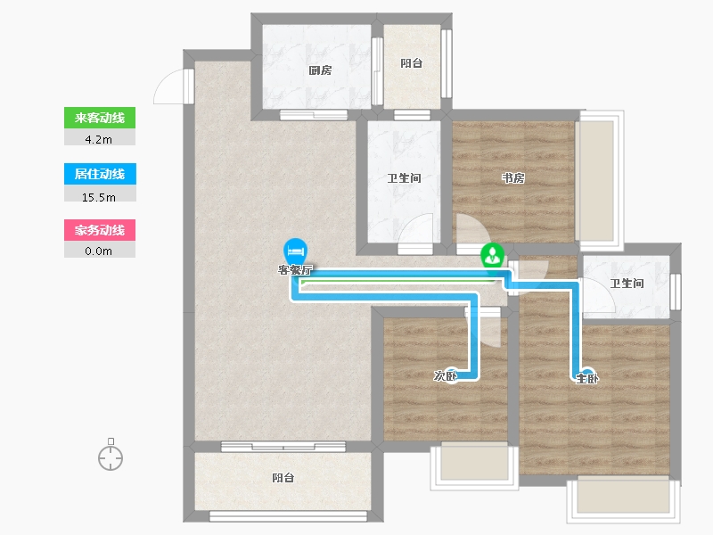 贵州省-铜仁市-天都锦绣天地-2期-88.35-户型库-动静线