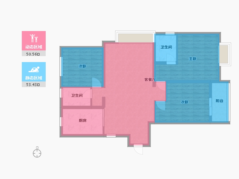 江苏省-淮安市-国际汇-102.02-户型库-动静分区