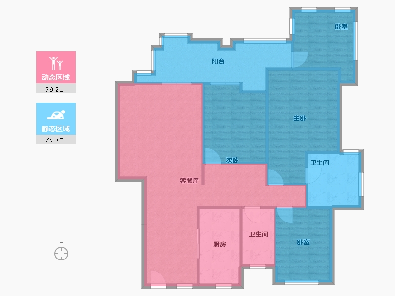 江苏省-镇江市-龙山庄园-149.78-户型库-动静分区