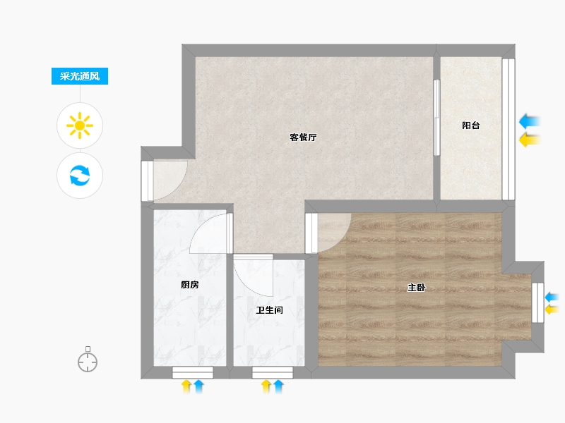 四川省-成都市-东方新城（二期）-38.97-户型库-采光通风