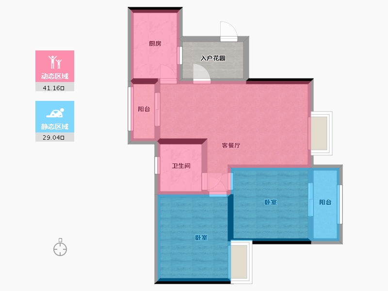 四川省-成都市-置信逸都D区-68.10-户型库-动静分区