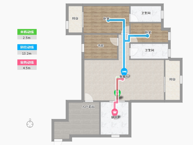 广东省-佛山市-恒大山水龙盘-96.09-户型库-动静线