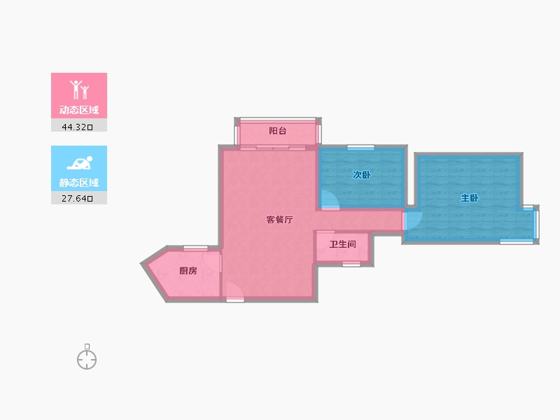 北京-北京市-望春园-64.05-户型库-动静分区