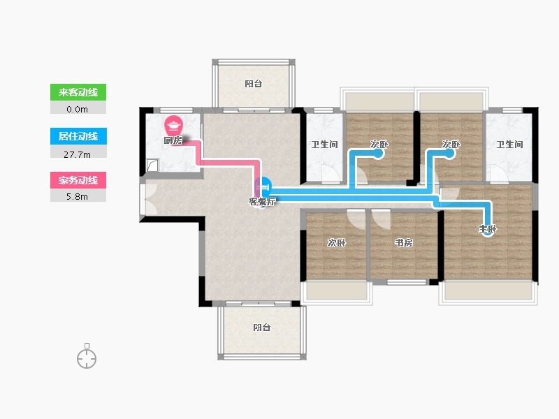 广西壮族自治区-贵港市-迎宾华府-141.00-户型库-动静线