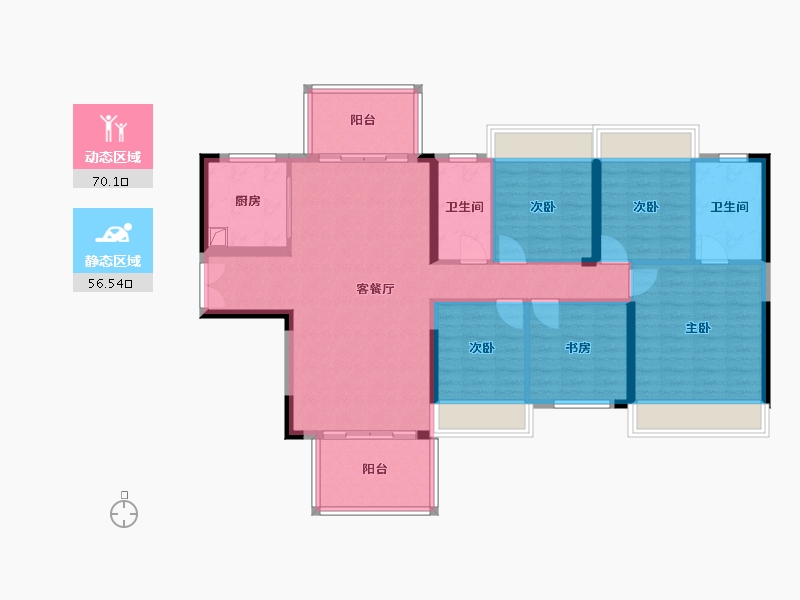 广西壮族自治区-贵港市-迎宾华府-141.00-户型库-动静分区