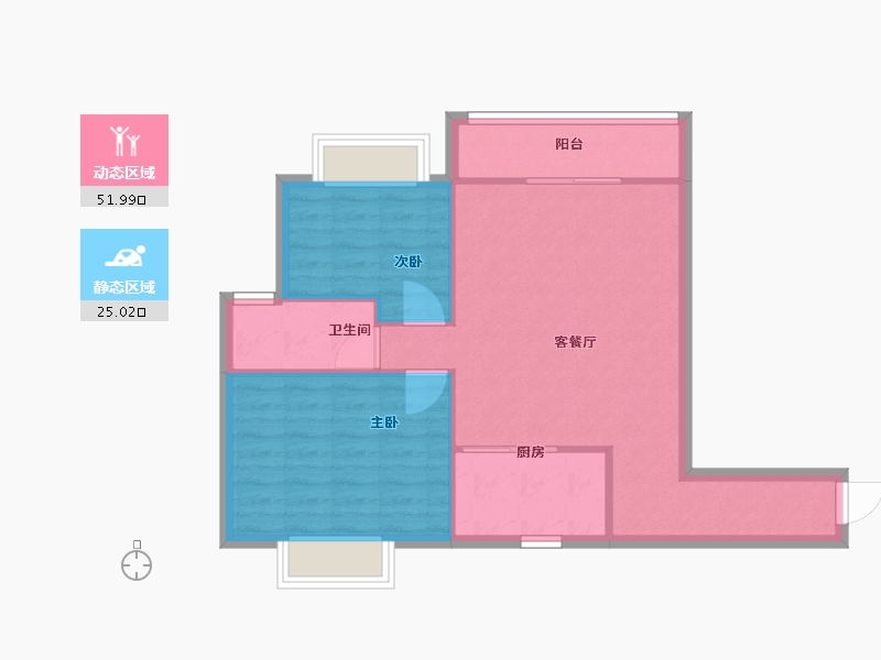 海南省-海口市-永昌雅居-70.00-户型库-动静分区