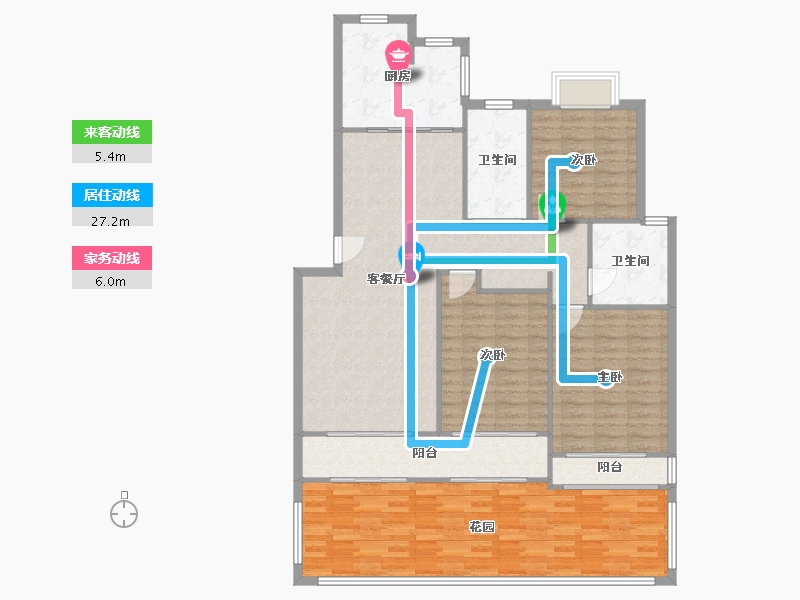 江苏省-无锡市-红山花园-142.03-户型库-动静线