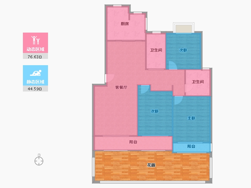 江苏省-无锡市-红山花园-142.03-户型库-动静分区