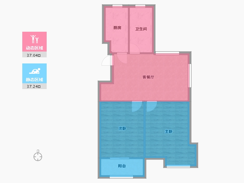 江苏省-无锡市-新惠家园-67.42-户型库-动静分区