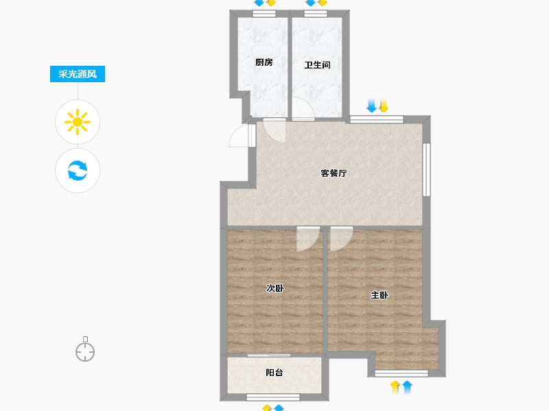 江苏省-无锡市-新惠家园-67.42-户型库-采光通风