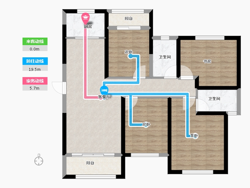 青海省-西宁市-正荣府-93.60-户型库-动静线