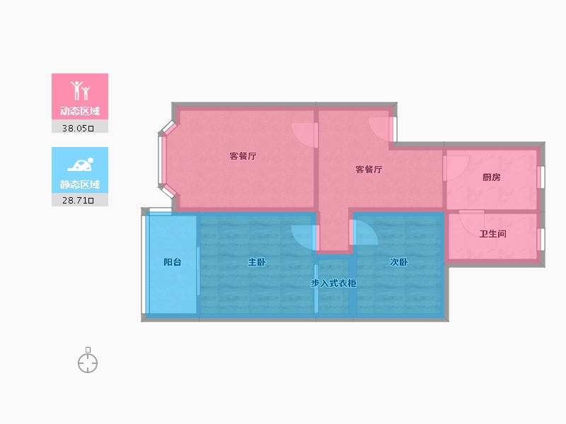 四川省-成都市-欣民苑-58.70-户型库-动静分区