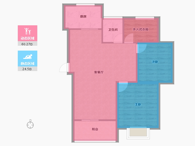 江苏省-常州市-弘阳上城-76.37-户型库-动静分区