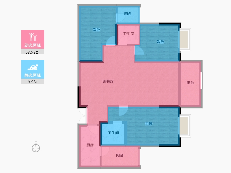 贵州省-贵阳市-中环国际-100.43-户型库-动静分区