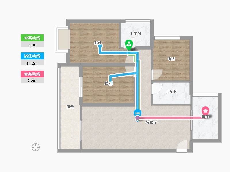 贵州省-贵阳市-德润小区-84.44-户型库-动静线