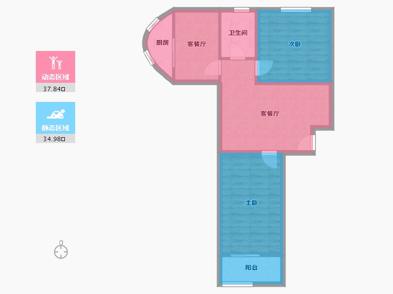 山东省-济南市-百花小区-65.04-户型库-动静分区