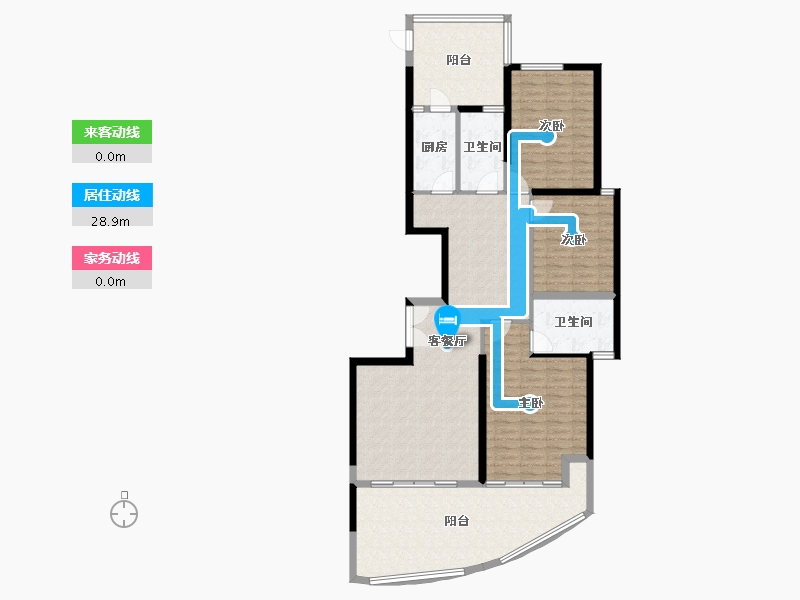 广东省-潮州市-海逸壹号-133.37-户型库-动静线